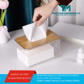 Caixa de tecido acrílico com design transparente e transparente