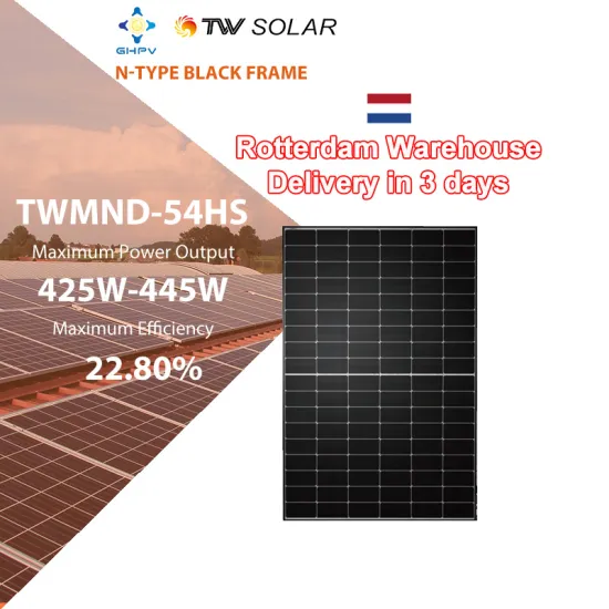 High Efficiency Tongwei N-Type Solar Panels: 425W to 445W Modules with Black Frame Cells and Photovoltaic Technology by TW Solar