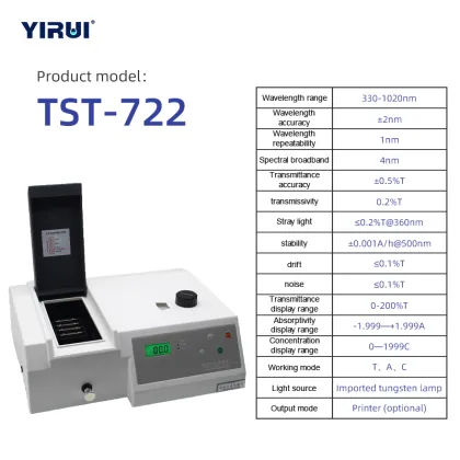 721/722 Spectrophotometer Digital Display Lab Equipment