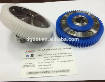 Plastic helical gear and nylon spur tooth gear