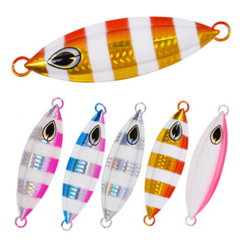 Zebra Metal Jigs with Assist Hooks - Slow Fall Sinking Lures for Saltwater Fishing (40g-100g)