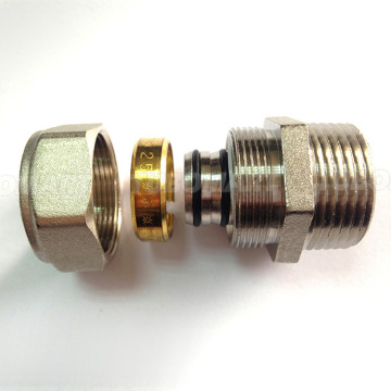 China factory high quality TM-100 male straight screw fitting brass fitting for PAP pipe