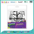 Turtles puzzle coloring set