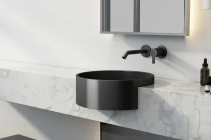 Meiao black pvd countertop bathroom basin