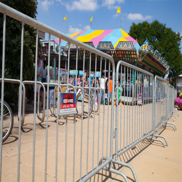 8 Feet Metal Safety Barricade Fence for Crowd Control with Bridge Foot