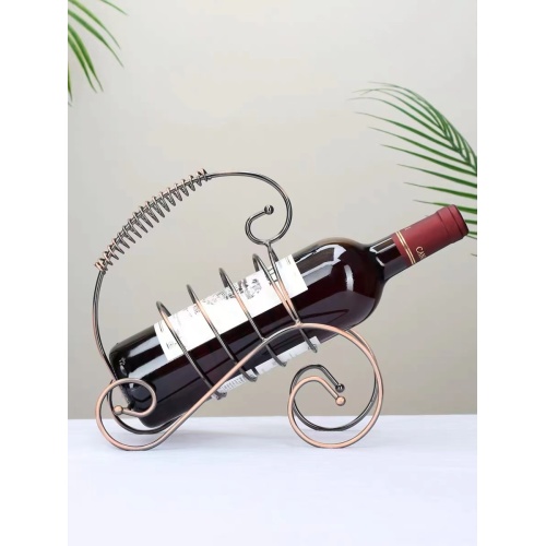 Bronzed European creative wine rack