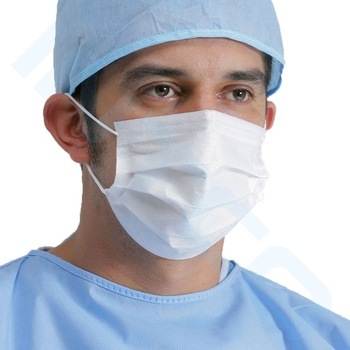 Paper 3 ply face mask with ear loop
