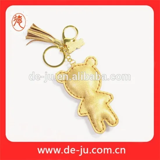 Shinning Leather Bear Shape Fashion Key Chain