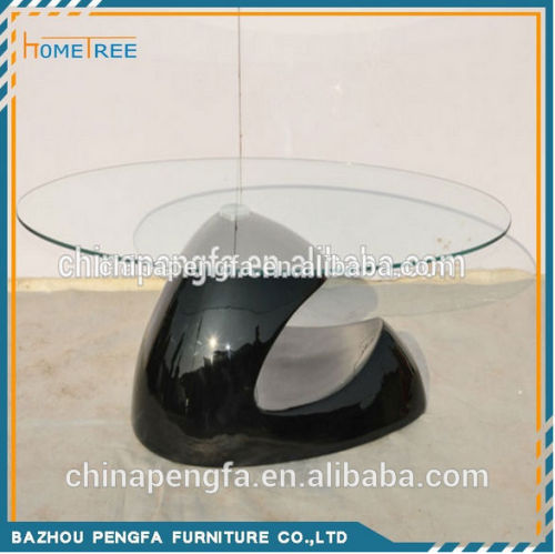Hot sale round glass with special base table