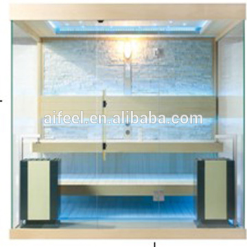 Transparent Glass and Wooden Sauna room S-1240