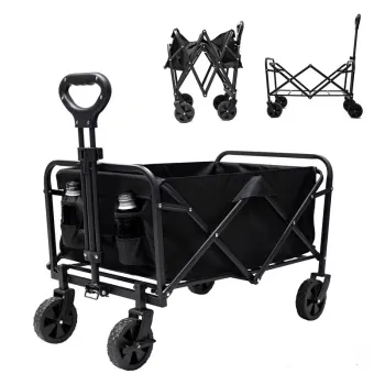 Heavy Duty Collapsible Folding Wagon Cart for Camping and Garden Use