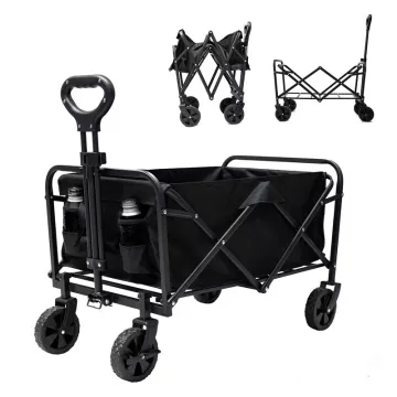 Heavy Duty Collapsible Folding Wagon Cart for Camping and Garden Use