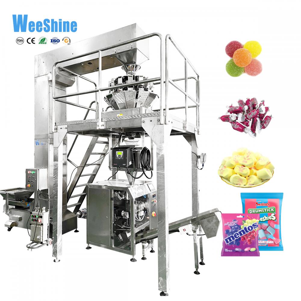 Machinería de envasado de azúcar gumi gummy de múltiples cabezas