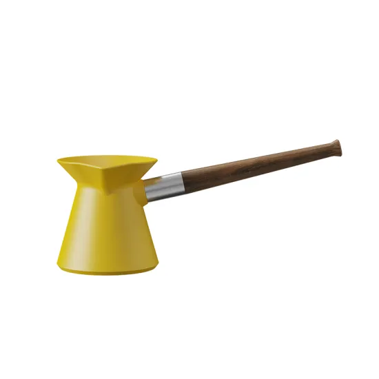 DHPO Heat Resistant Ceramic Turkish Coffee Maker with Wooden Handle