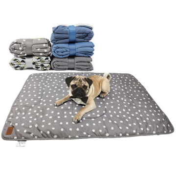 Luxury Super Soft Polyester Plush Sherpa Printed Dog Blanket