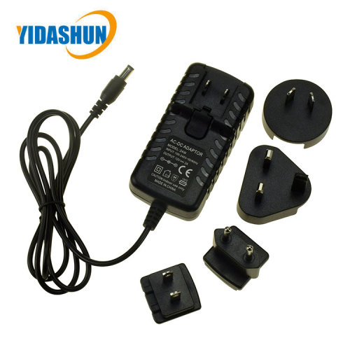 Verwisselbare Plug 12V 2A Power Adapter 5.5 * 2.5