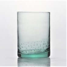 Green Bubbles Recycled Sublimation Crystal Whiskey Glass