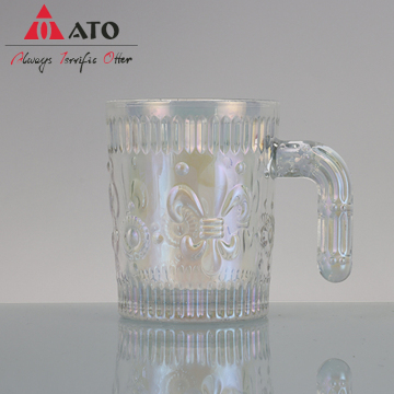 Engraved Beer Glass Mug with Handle Glass Mug