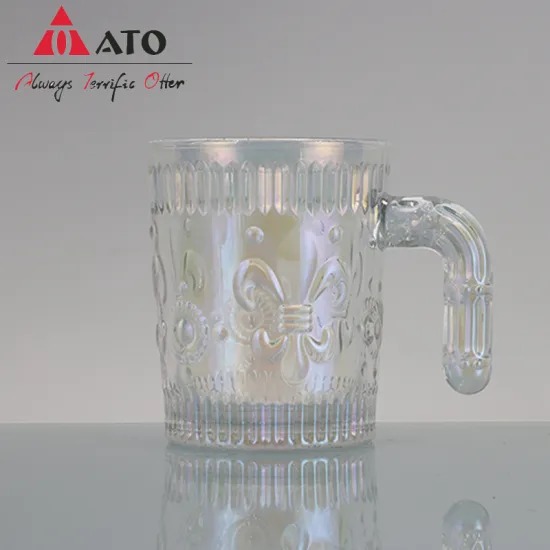 Engraved Beer Glass Mug with Handle Glass Mug