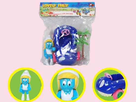SMURFS WITH PULL BACK CAR