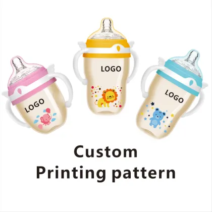 Baby bottle custom logo Big neck feeding bottle