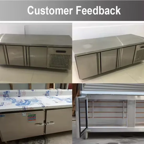 Cheap Price Under Counter Refrigerator Work Table with Glass Door