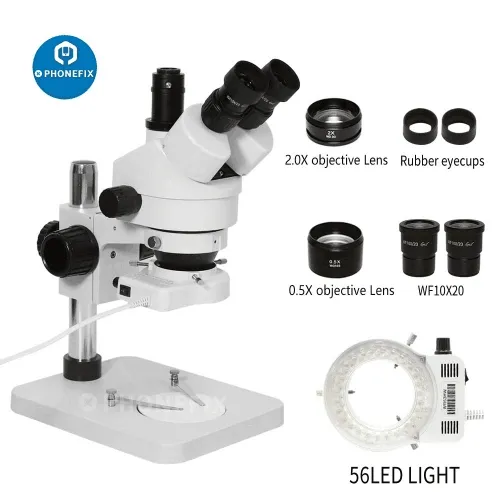 3.5X-90X Trinocular Industrial Inspection Zoom Stereo Microscope