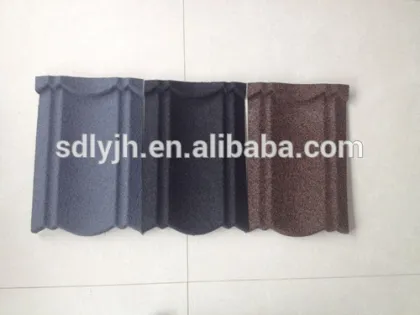colorful stone coated metal clay roof tiles sunlight/fuda/jinhu
