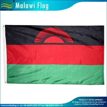 Eco-friendly printed polyester Malawi flag