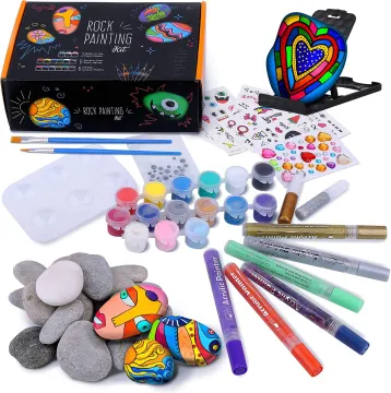Creative Kids Rock Painting Kit: The Ultimate Gift for Indoor and Outdoor Craft Activities