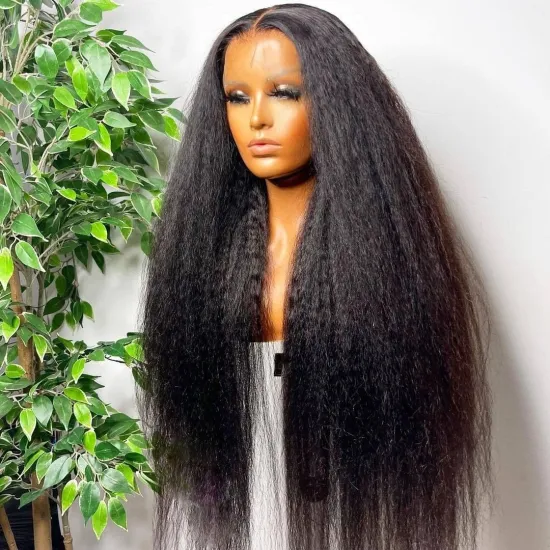 Yeswigs Full Hd Yaki Kinky Straight Human Hair Lace Front Wig Raw Brazilian Virgin Human Hair Lace Closure Wig For Black Women