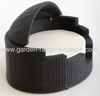 Outdoor Wicker Garden Bed For Pet Sun Beach Lounge 