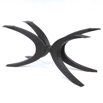 28" Black Modern Metal Dining Table Base