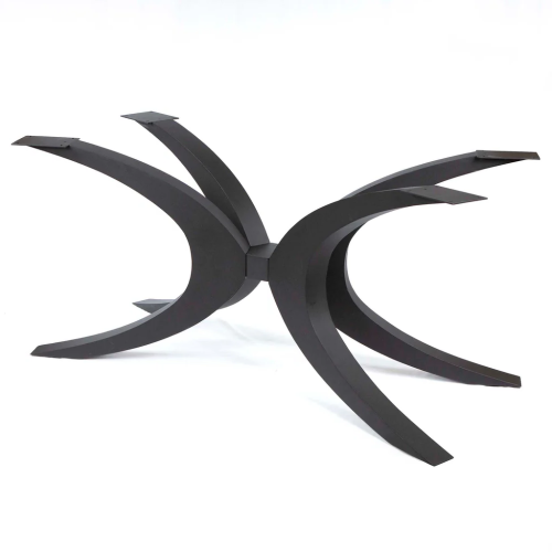 قاعدة طاولة طعام معدنية حديثة باللون الأسود مقاس 28 بوصة