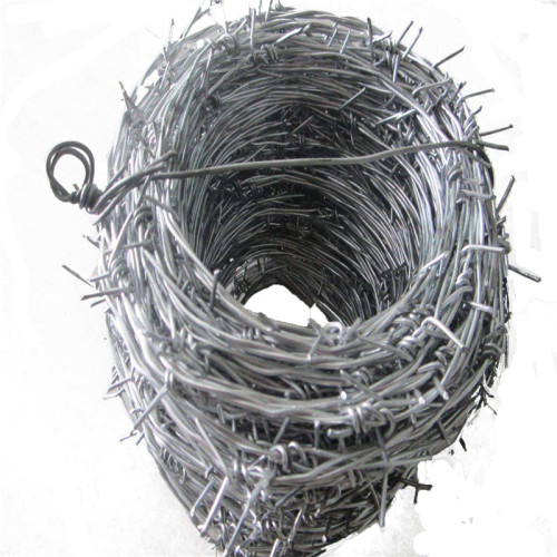 Galvanized Barbed Wire Farm Fence