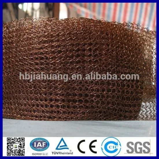 Hook woven knitted copper wire mesh/hook woven mesh