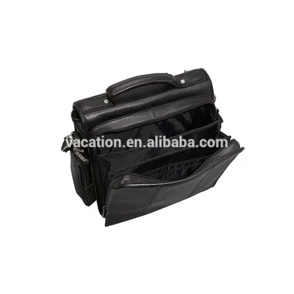 Genuine leather shoulder business laptop bag