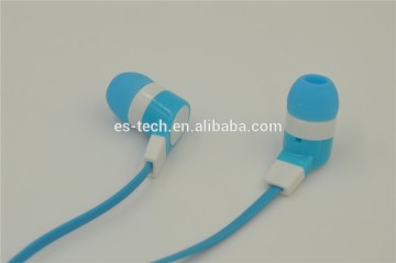 Flat wire earphone for mobile phone flat cable ear buds