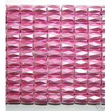 Pink Hematite 18 Faced Tube Beads 5X8MM Grade AB