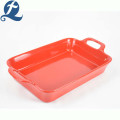 Ceramic Square Baking Dishes Solid Color Bakeware Set