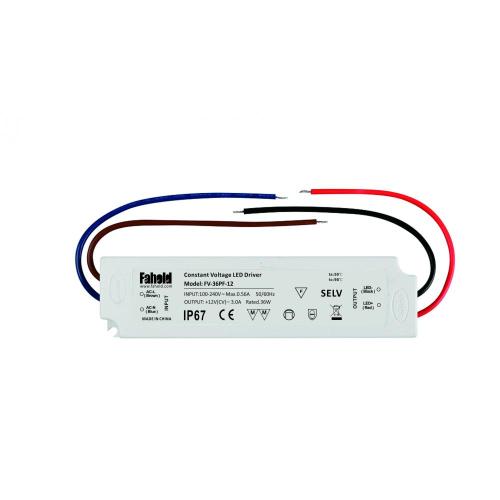 36W 12V IP67 방수 정전압 LED 드라이버