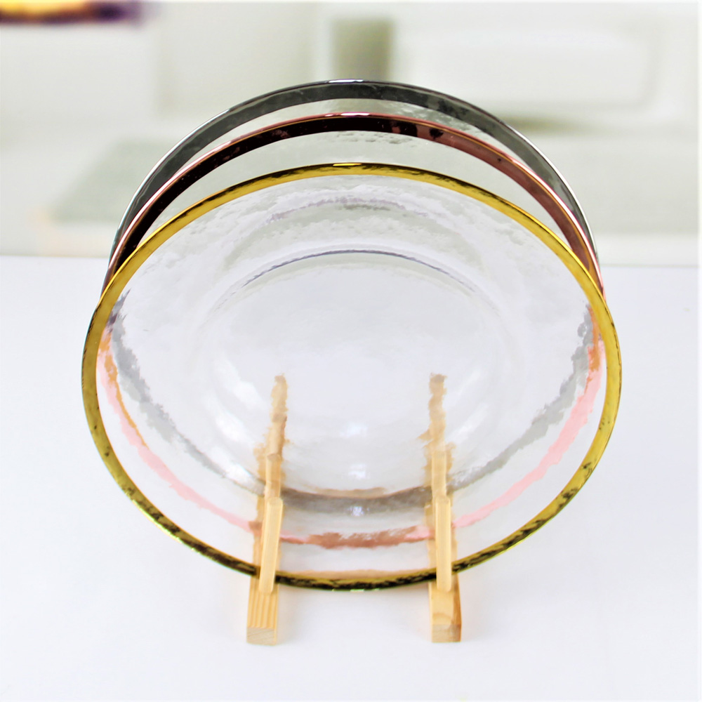 Rose Gold Glass Charger Plates