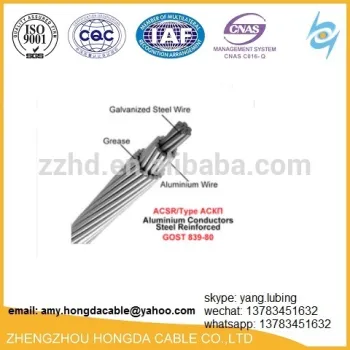 ASTM B 232 bare 2AWG 1/0AWG 4AWG Swan Sparrow Hawk Rook Swift Drake ACSR conductor