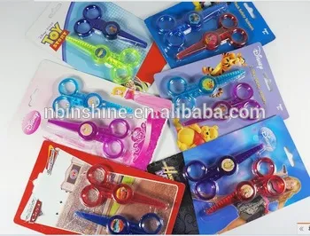 Cartoon plastic handmade scissors , children scissors with custom design