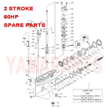 Gasket Water Pump for Yamaha Seatan 2 Stroke 60HP Outboard Engine Lower Unit
