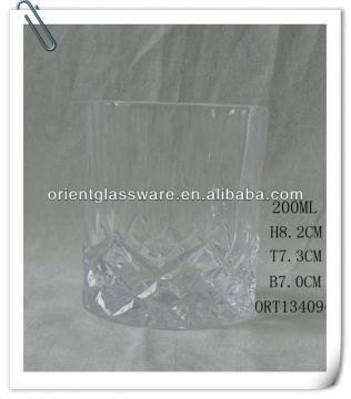 Transparent glass wine cup