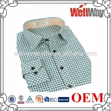 OEM 2016 Men's fashion 100% cotton check plaid causal shirts