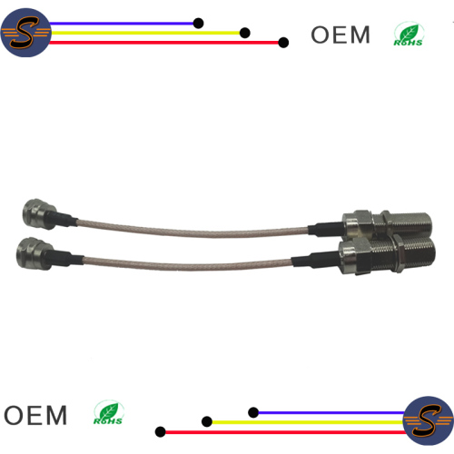 TV antenna extension cables with F plug and F female connector