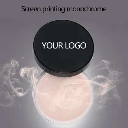 Custom Private Label Transparent Loose Powder Container with Puff