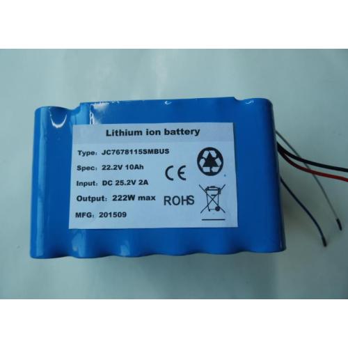 Fábrica personalizada batería de li-ion 22.2V 10Ah